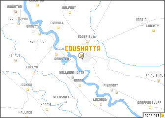map of Coushatta