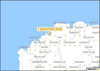 map of Cousins Cove