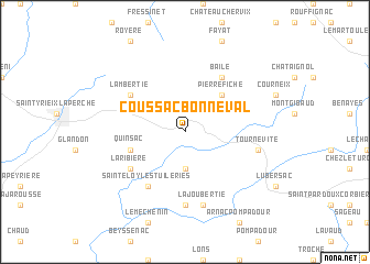 map of Coussac-Bonneval