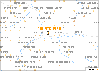 map of Coustaussa