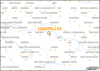 map of Couvrelles