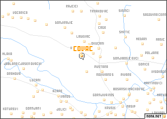 map of Čovac