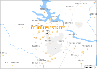 map of Coventry Estates