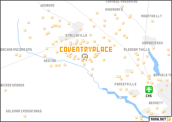 map of Coventry Place