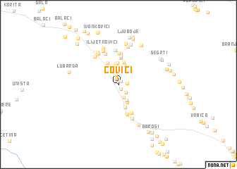 map of Čovići