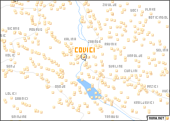 map of Čovići