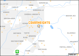 map of Cowan Heights
