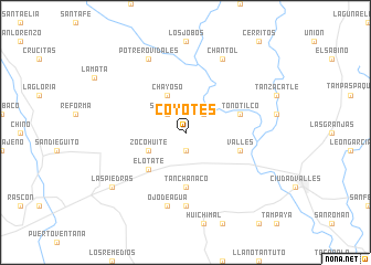 map of Coyotes