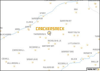 map of Crackers Neck