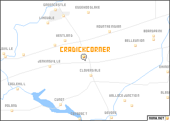 map of Cradick Corner