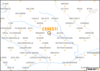 map of Crăeşti