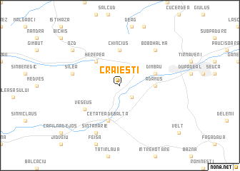 map of Crăieşti