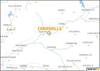 map of Crains Mills