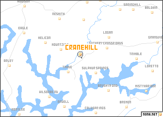 map of Crane Hill