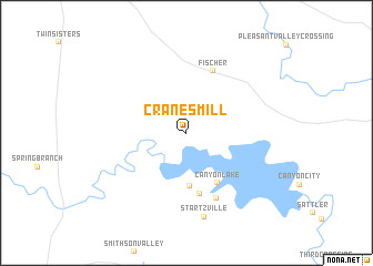 map of Cranes Mill