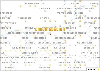 map of Cravais de Cima