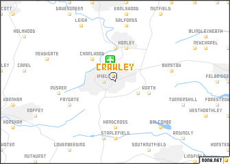 map of Crawley