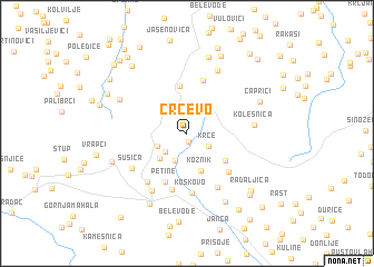 map of Crčevo