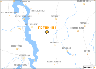 map of Cream Hill