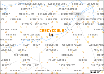 map of Crécy-Couvé