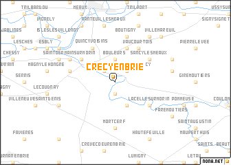 map of Crécy-en-Brie