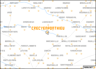 map of Crécy-en-Ponthieu