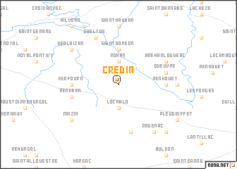 map of Crédin