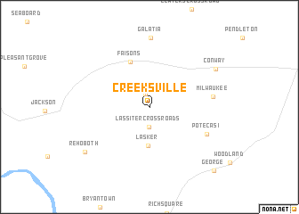 map of Creeksville