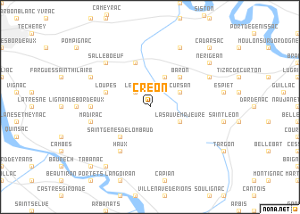 map of Créon