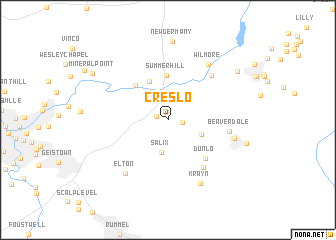 map of Creslo