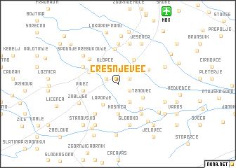 map of Črešnjevec