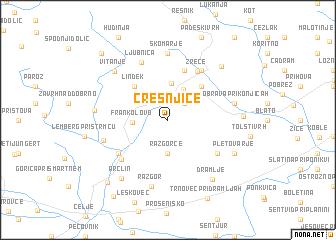 map of Črešnjice