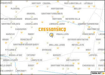 map of Cressonsacq