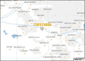 map of Crestwood