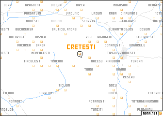 map of Creţeşti