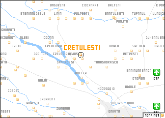 map of Creţuleşti