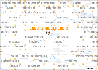 map of Creutzwald-la-Croix