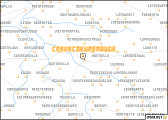 map of Crèvecoeur-en-Auge