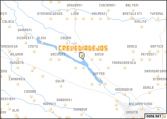 map of Crevedia de Jos