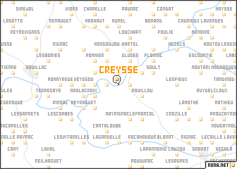 map of Creysse