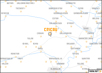 map of Cricău