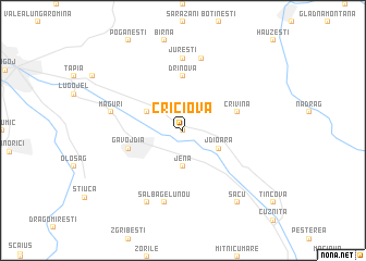 map of Criciova