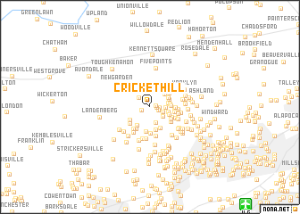 map of Cricket Hill