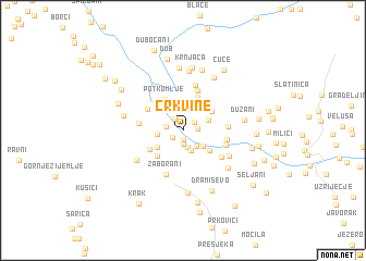 map of Crkvine