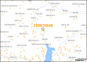 map of Crna Trava