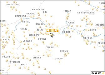 map of Crnče