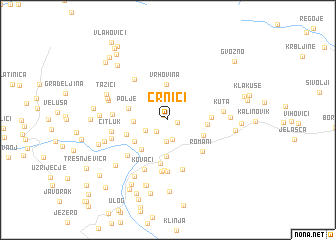 map of Crnići