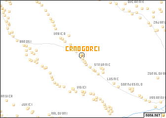 map of Crnogorći