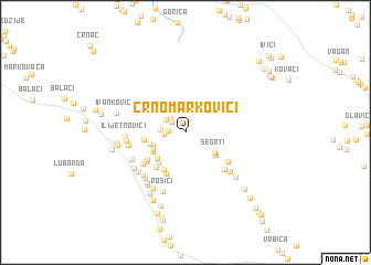 map of Crnomarkovići