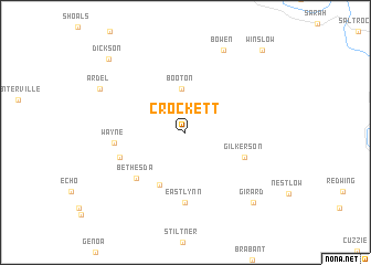 map of Crockett